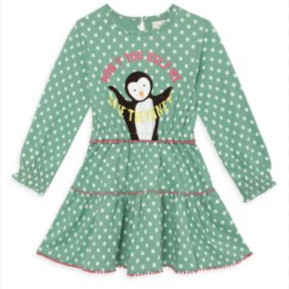 Peek Green Polka Dot Penguin Dress
